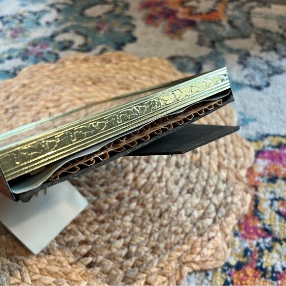 Vintage Quill Art Quilling Paper Swirl Basket of Flowers Gold Framed Handmade - Picture 7 of 16